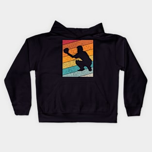 Baseball 2 Outdoor Sports Retro Sunset Design Kids Hoodie